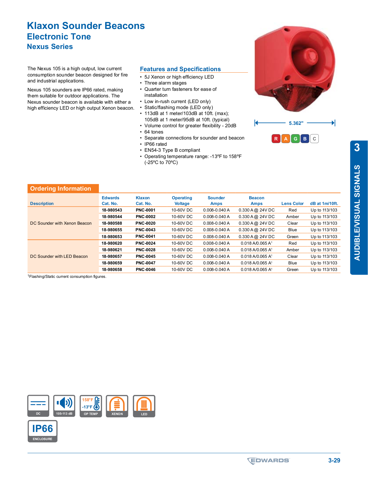 Edwards Signaling Nexus Series Catalog Page