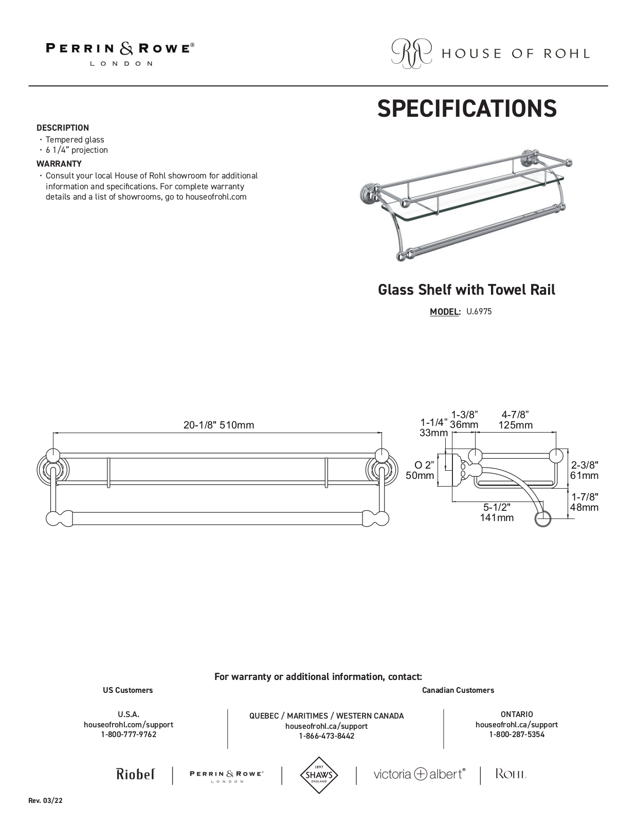 Perrin & Rowe PRWE1482 Specifications - ManualMachine.com