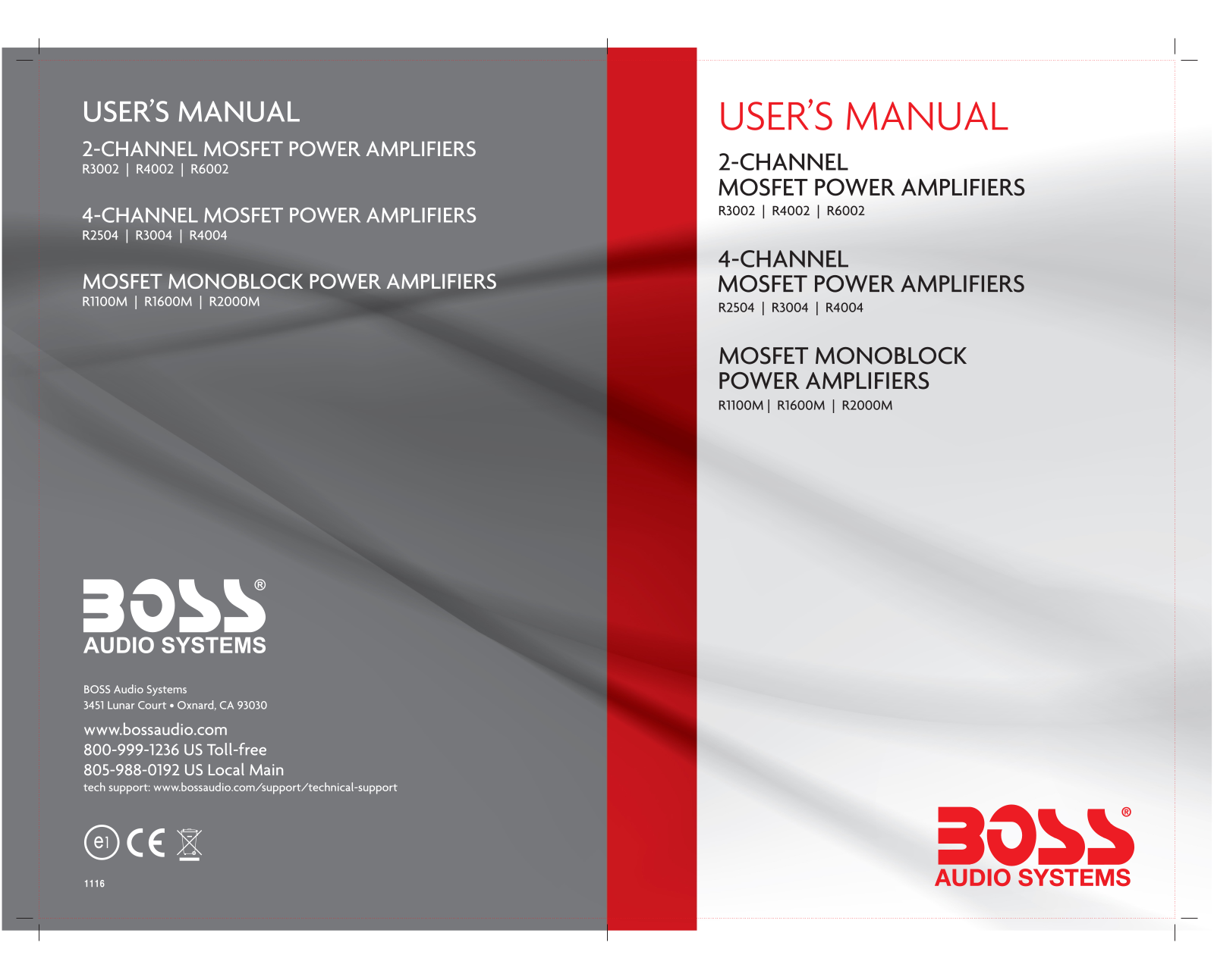 Boss R4004, R6002, R3004, R3002, R2504 User Manual