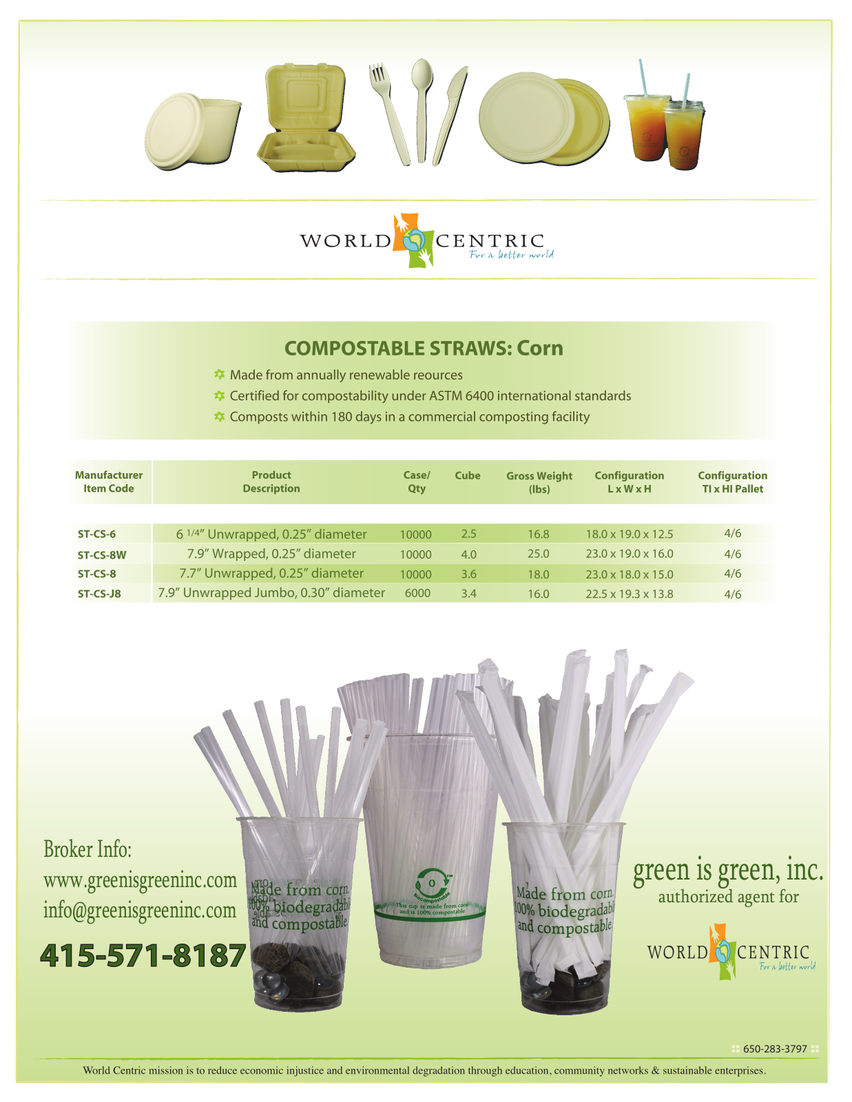 Green is green Compostable Straws User Manual