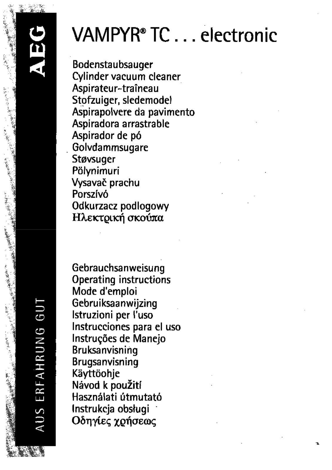 Aeg Vampyr tc series Operating Manual