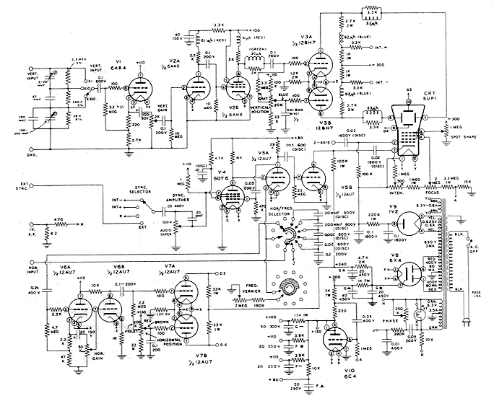 Heath Company O-11-S Schematic