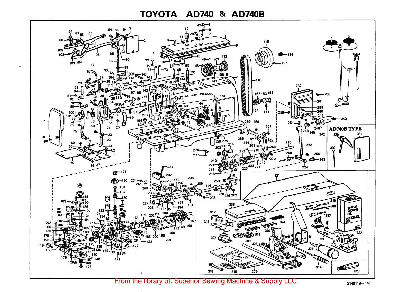 Toyota AD740, AD740B Manual