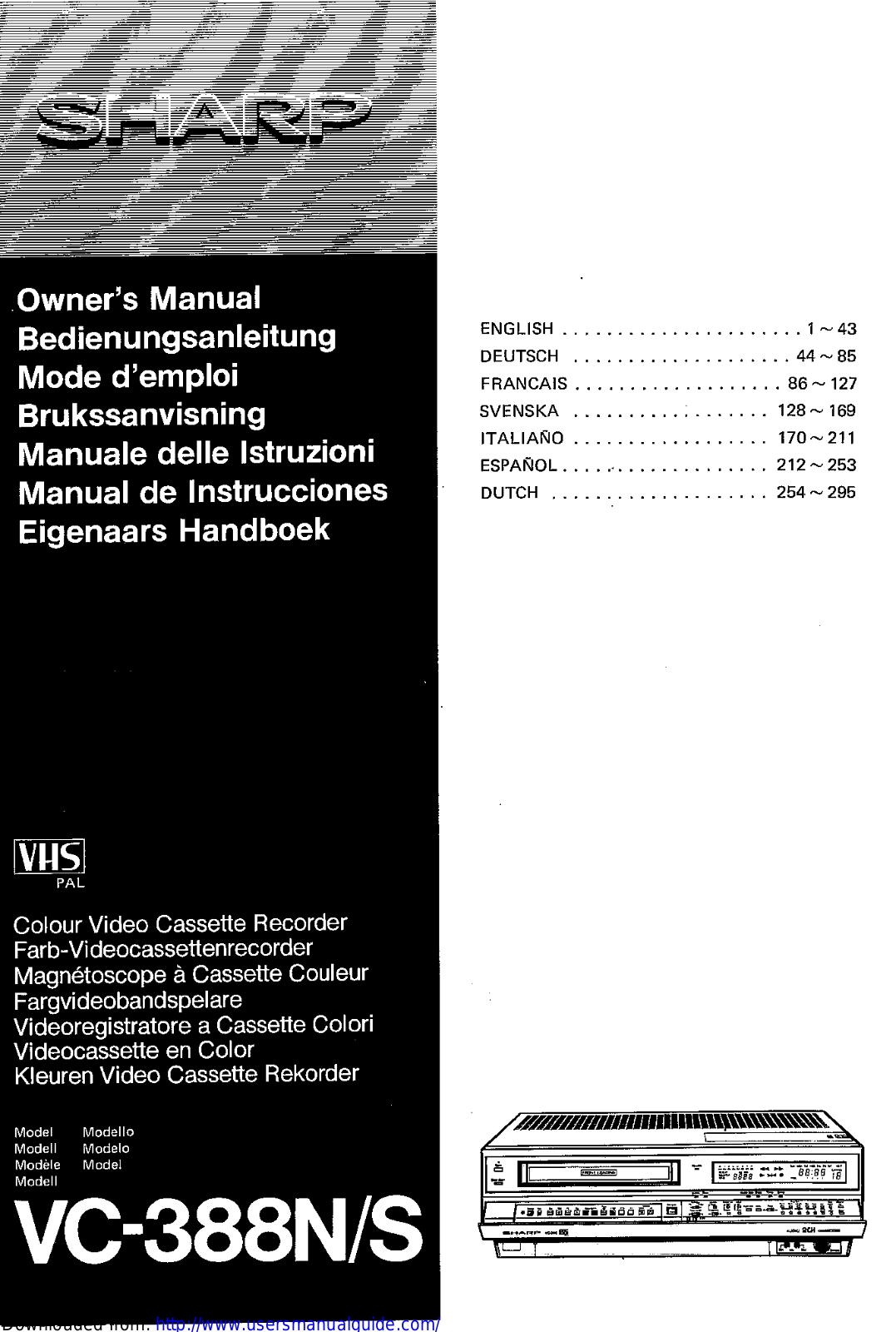 SHARP VC-388N/S User Manual