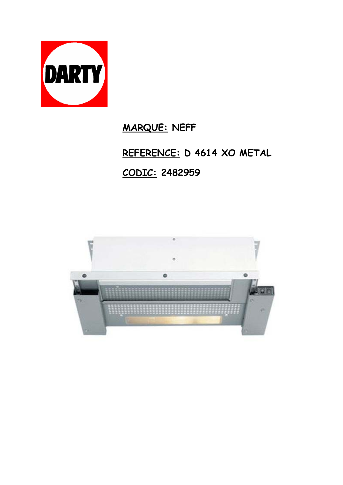 NEFF D4614, D4614X0 User Manual