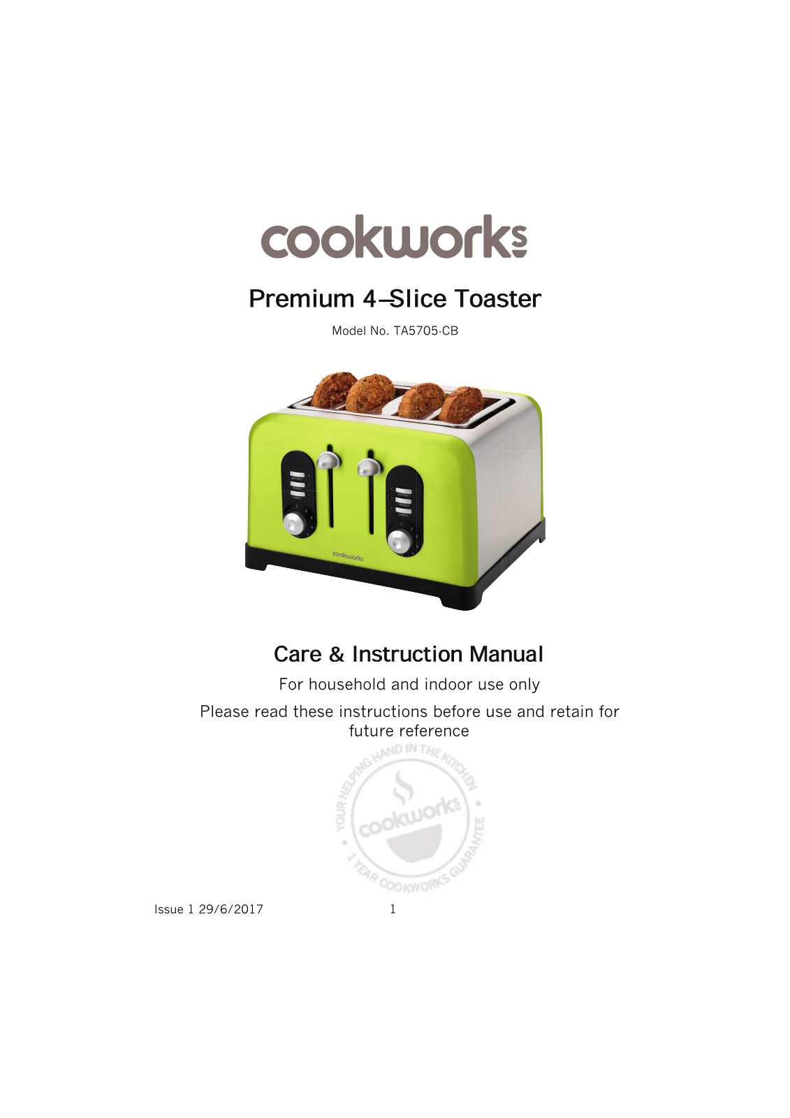 Cookworks TA5705-GS Instruction manual