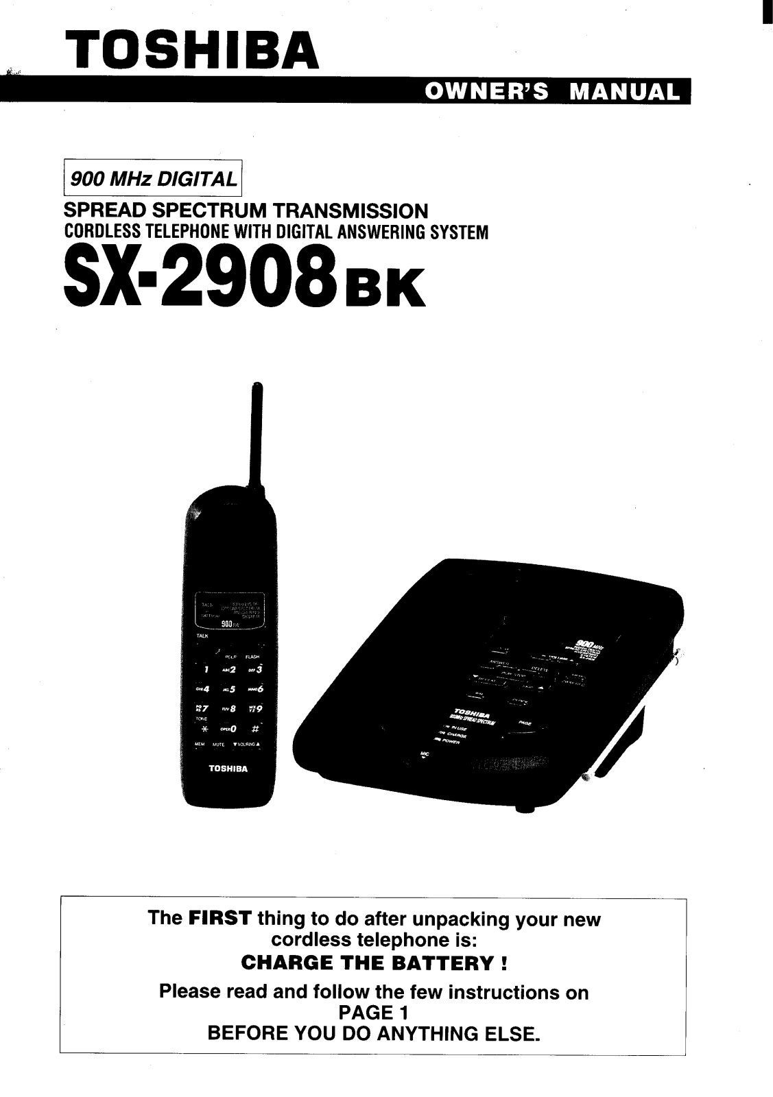 Toshiba SX2908BK User Manual