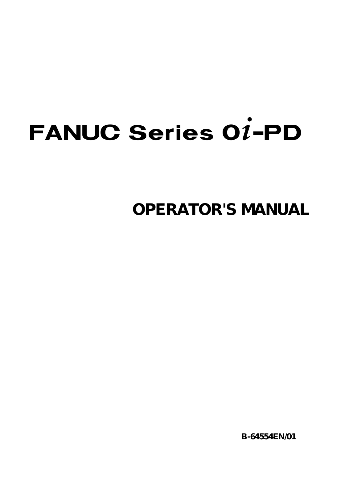 fanuc 0i-PD Operators Manual