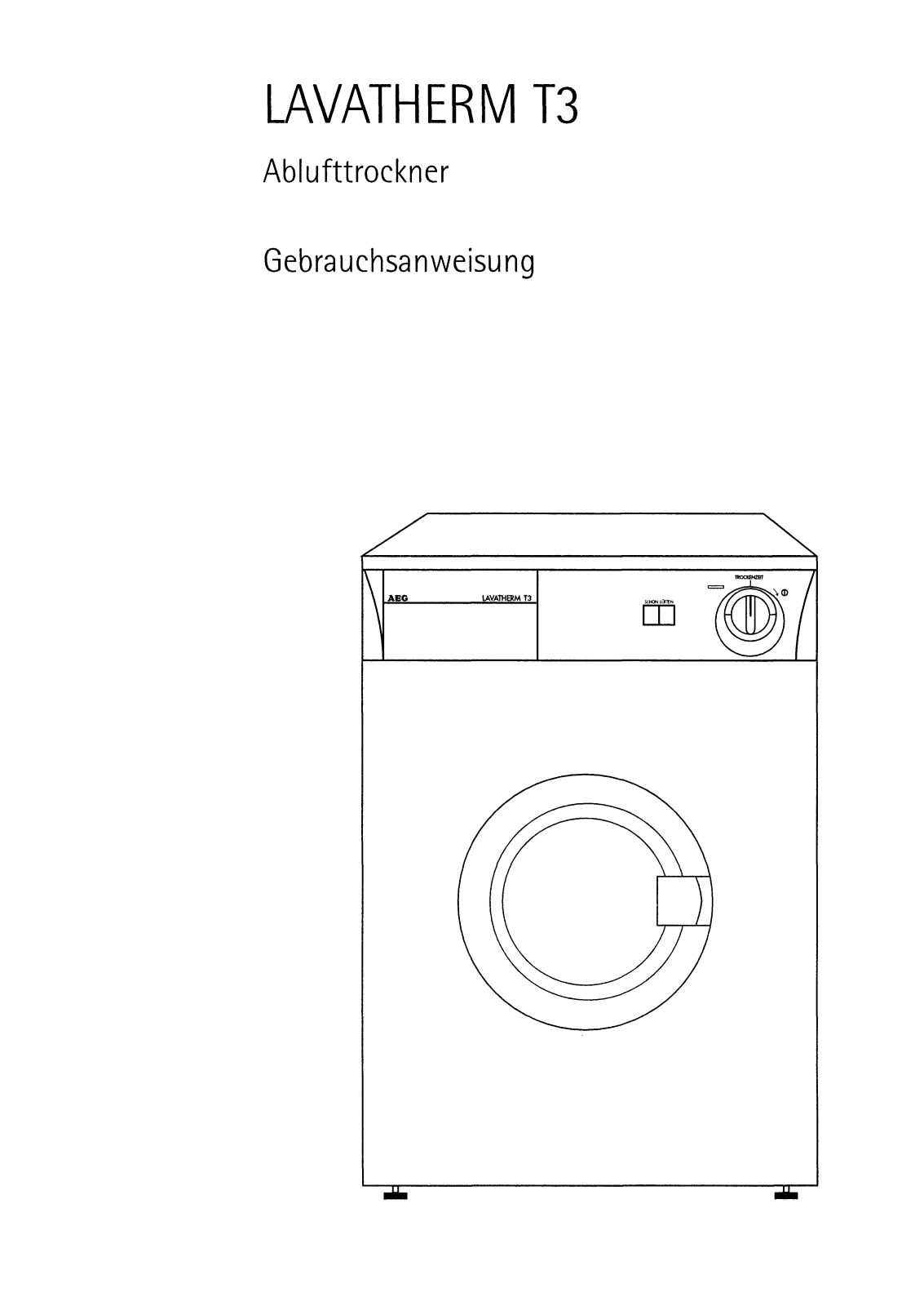 AEG LAVATHERM T3 User Manual