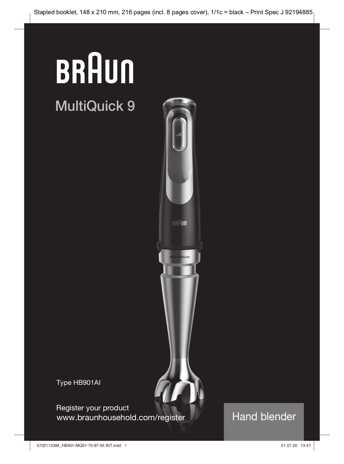 Braun HB901AI-MQ9195XLI User Manual