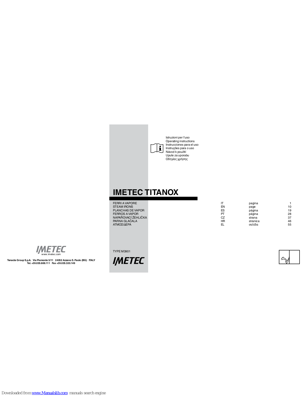 Imetec M3901 Operating Instructions Manual