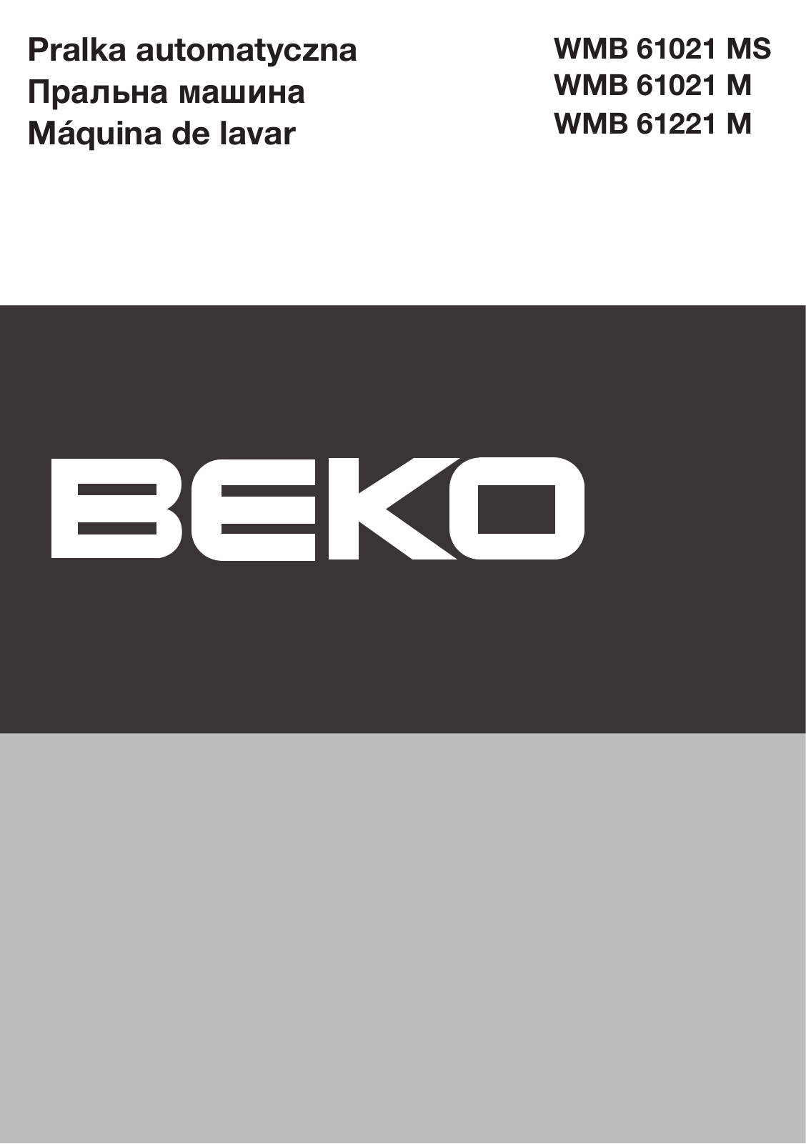 Beko WMB 61021 MS, WMB 61021 M, WMB 61221 M User manual