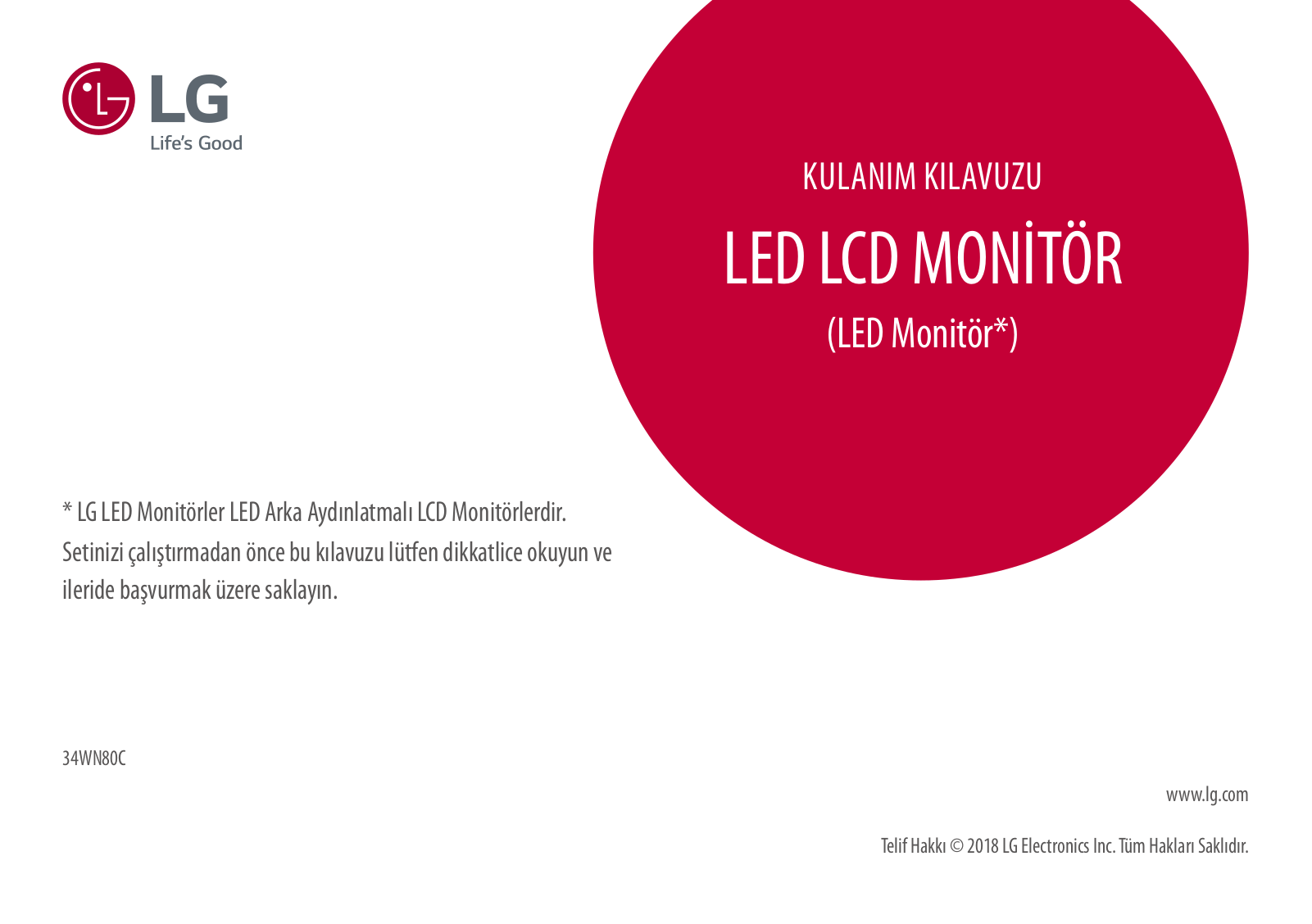 LG 34WN80C-B User guide