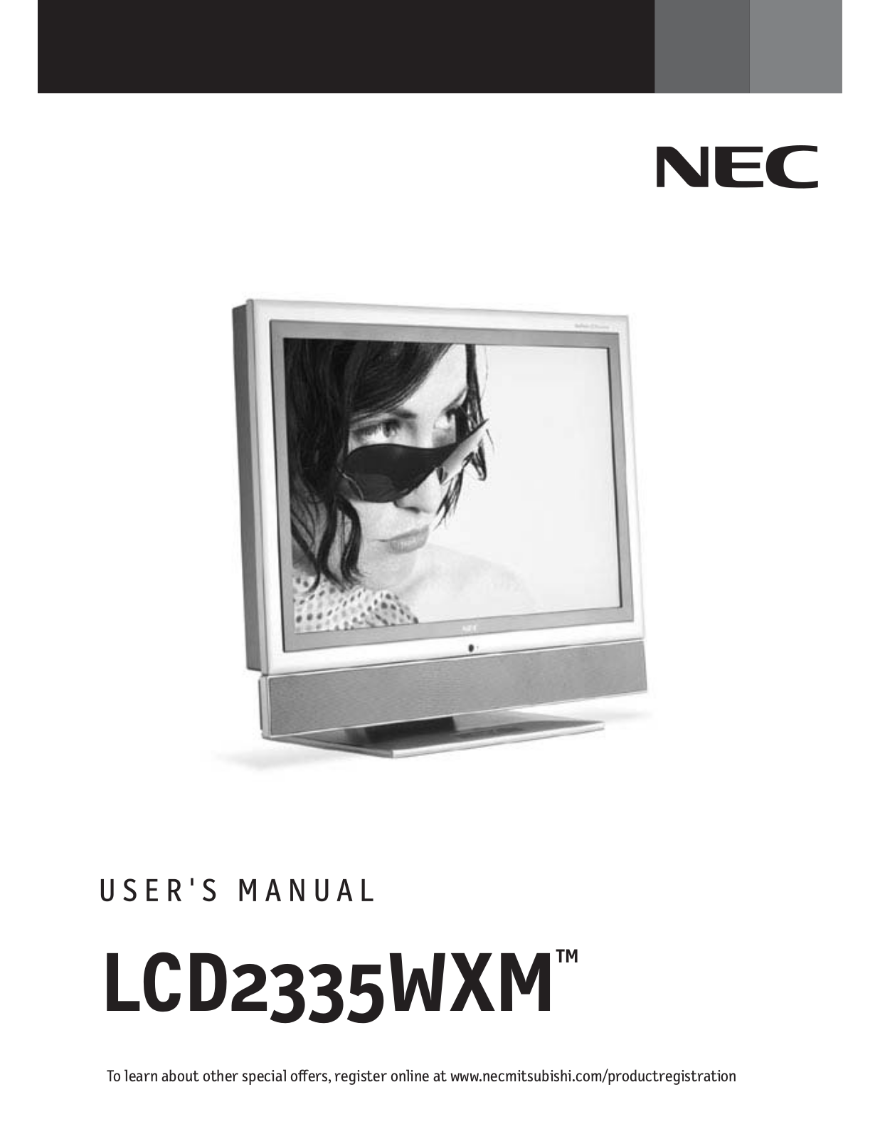 Nec MULTISYNC LCD2335WXM User Guide