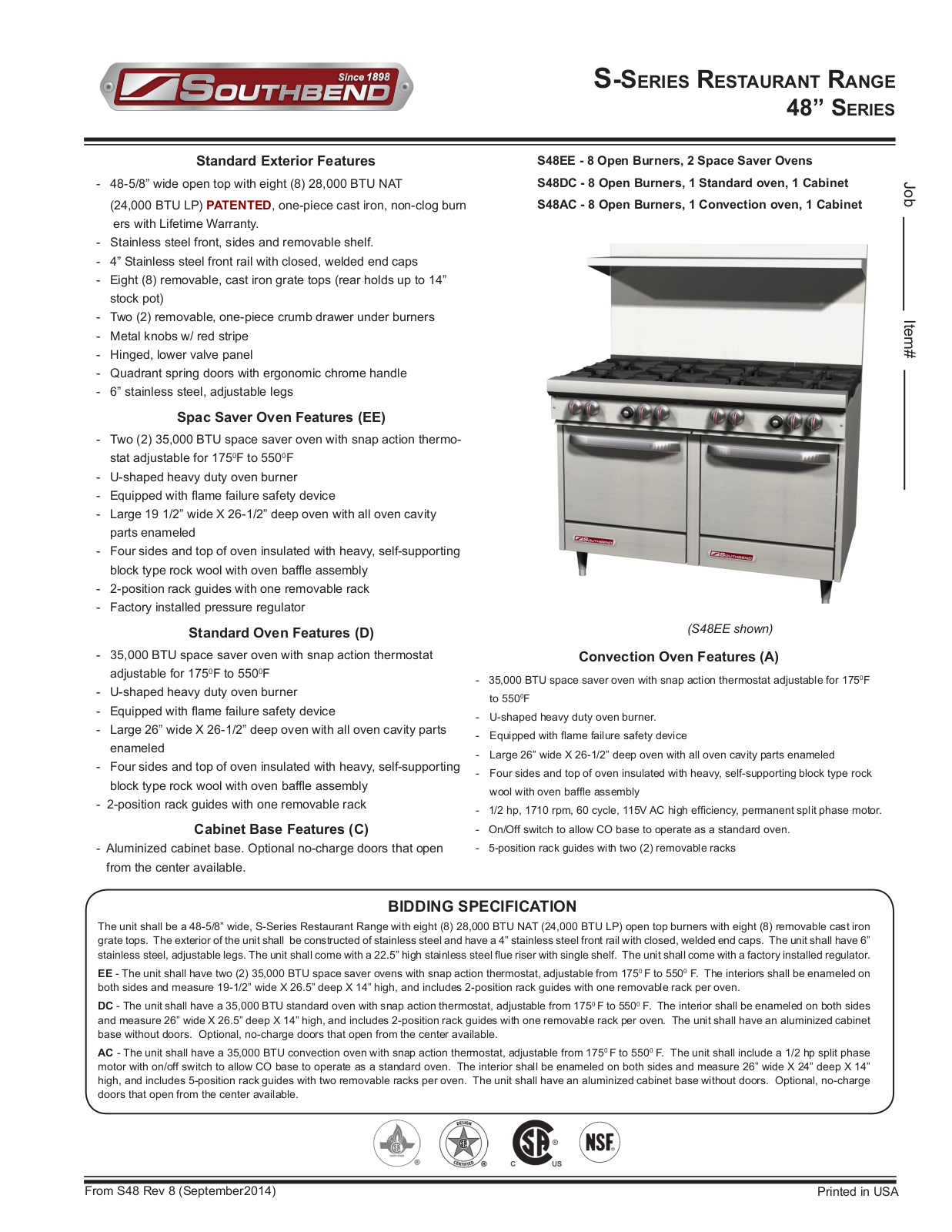 Southbend S48AC User Manual