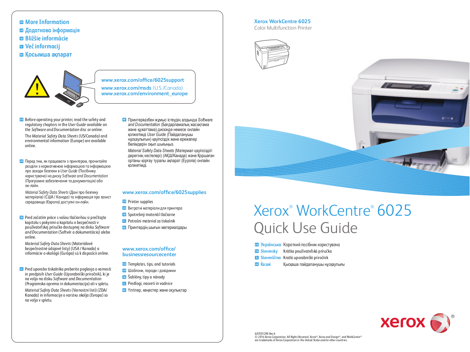 Xerox WorkCentre 6025 User manual