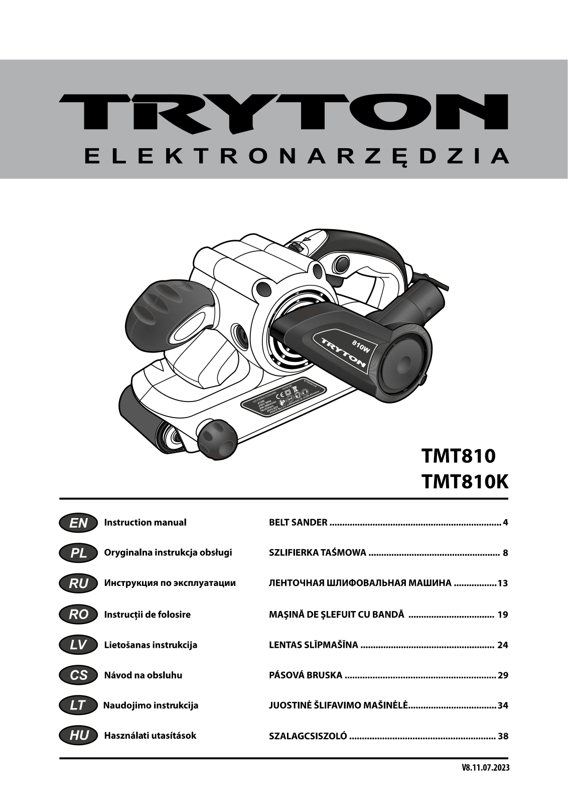 TRYTON TMT810K, TMT810 User guide - ManualMachine.com