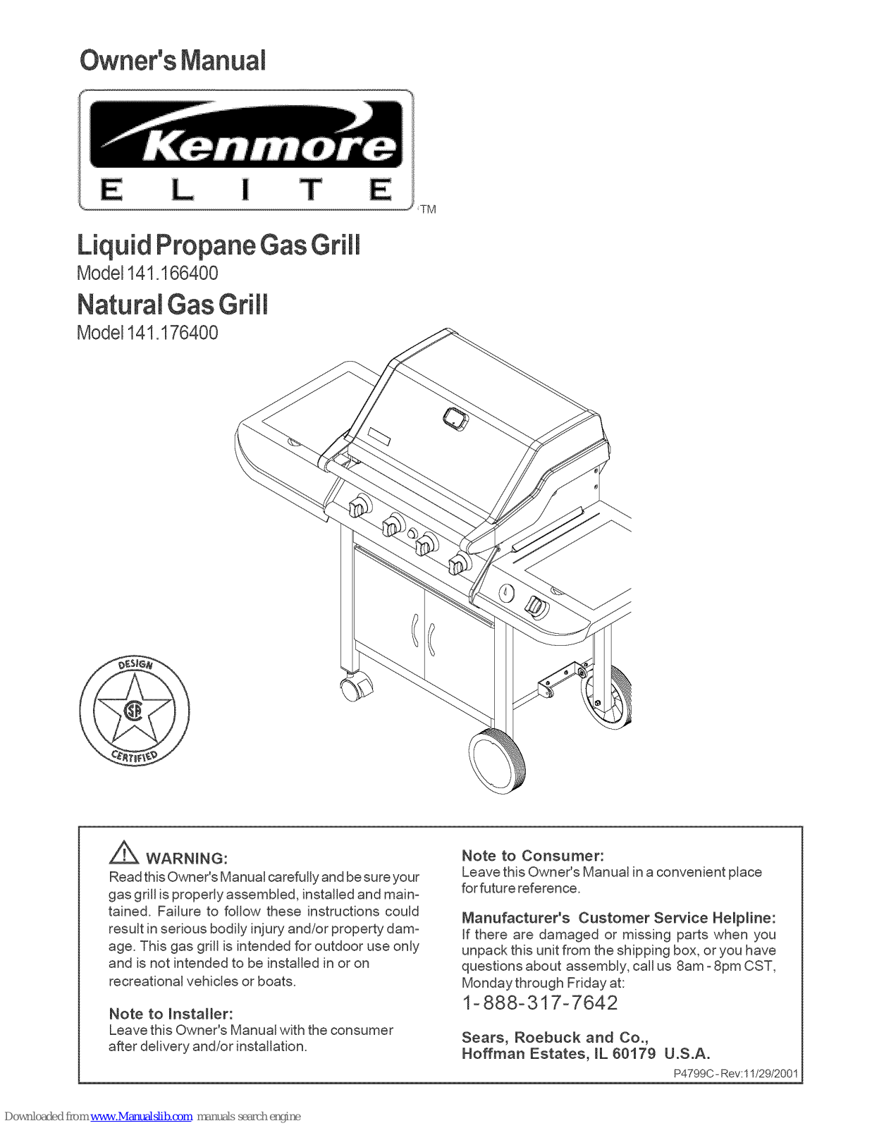 Kenmore 141.1764, Elite 141.166400, Elite 141.176400 Owner's Manual - ManualMachine.com