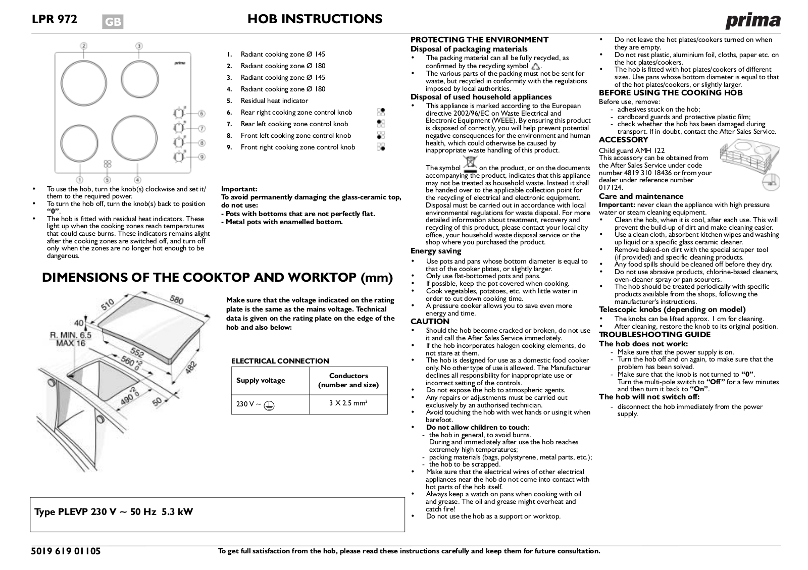 Whirlpool LPR 972 PROGRAM CHART - ManualMachine.com