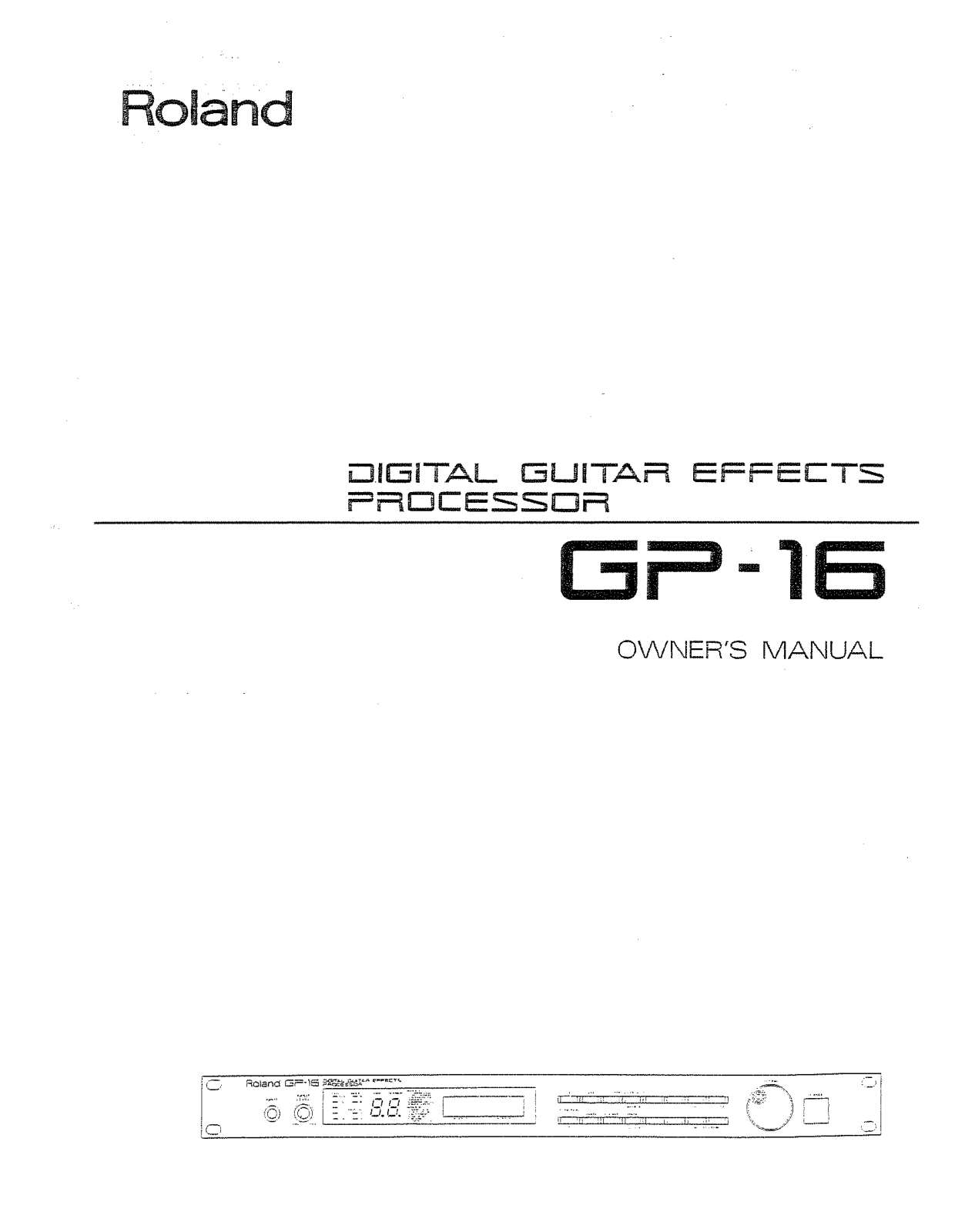 Roland GP-16 User Manual