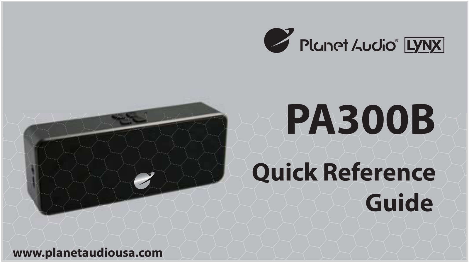 Planet Audio PA300B User Manual