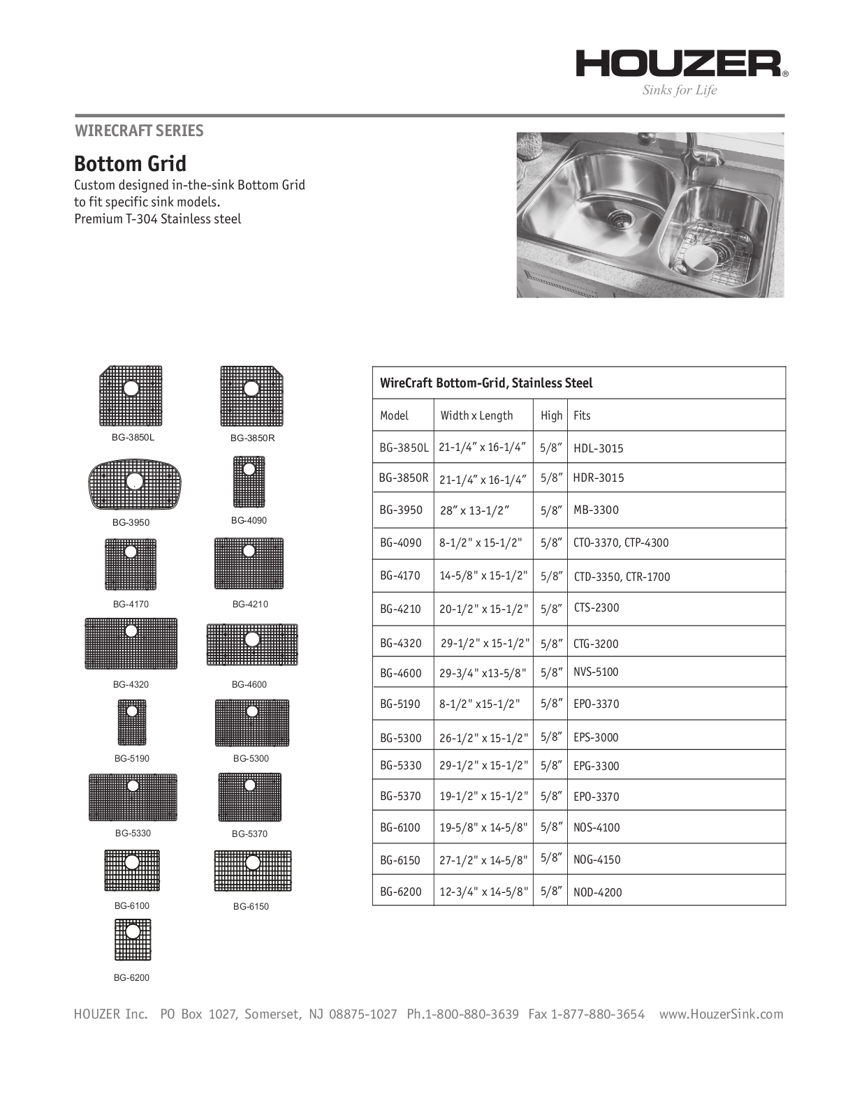 Houzer BG4210 Specifications - ManualMachine.com