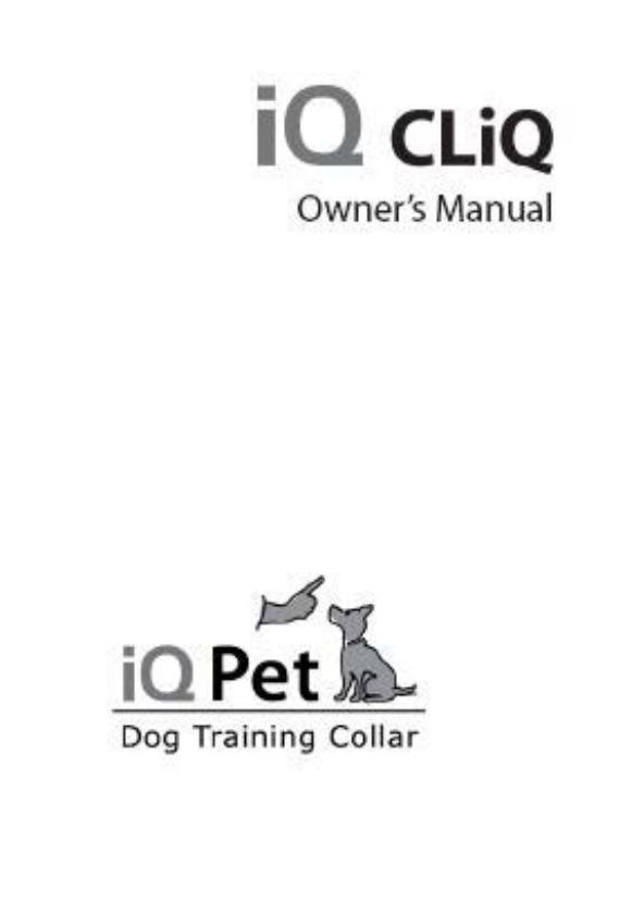 Dogtra CLIQ User Manual