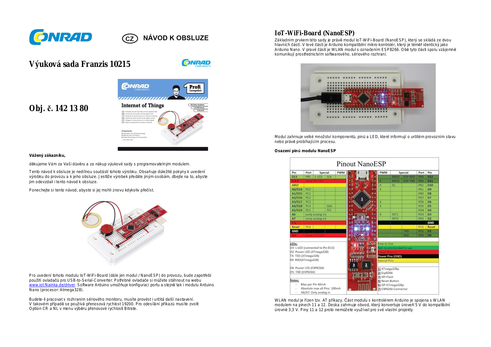 Conrad 10215 Operation Manual