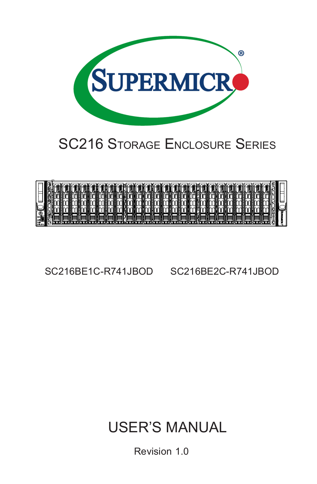 Supermicro SuperChassis 216BE1C-R741JBOD operation manual