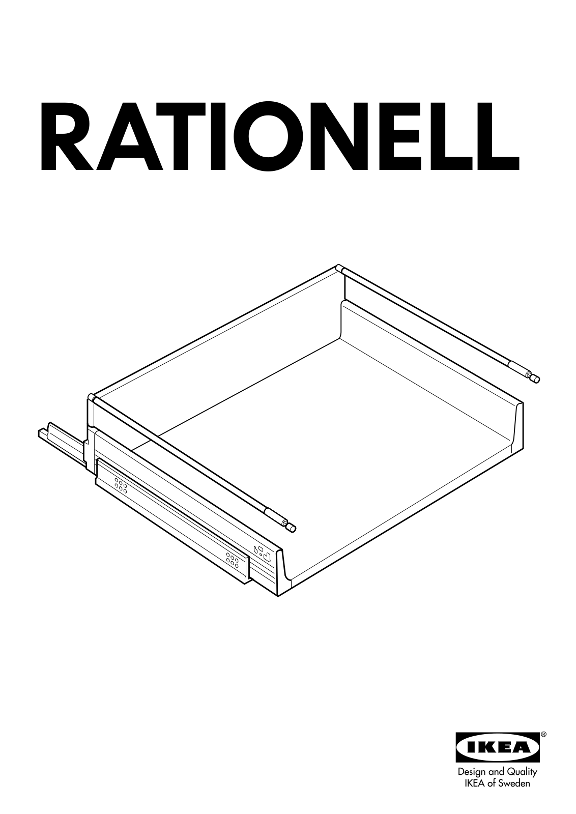 IKEA RATIONELL DEEP FULL EXTENDING DRAWER 15 Assembly Instruction