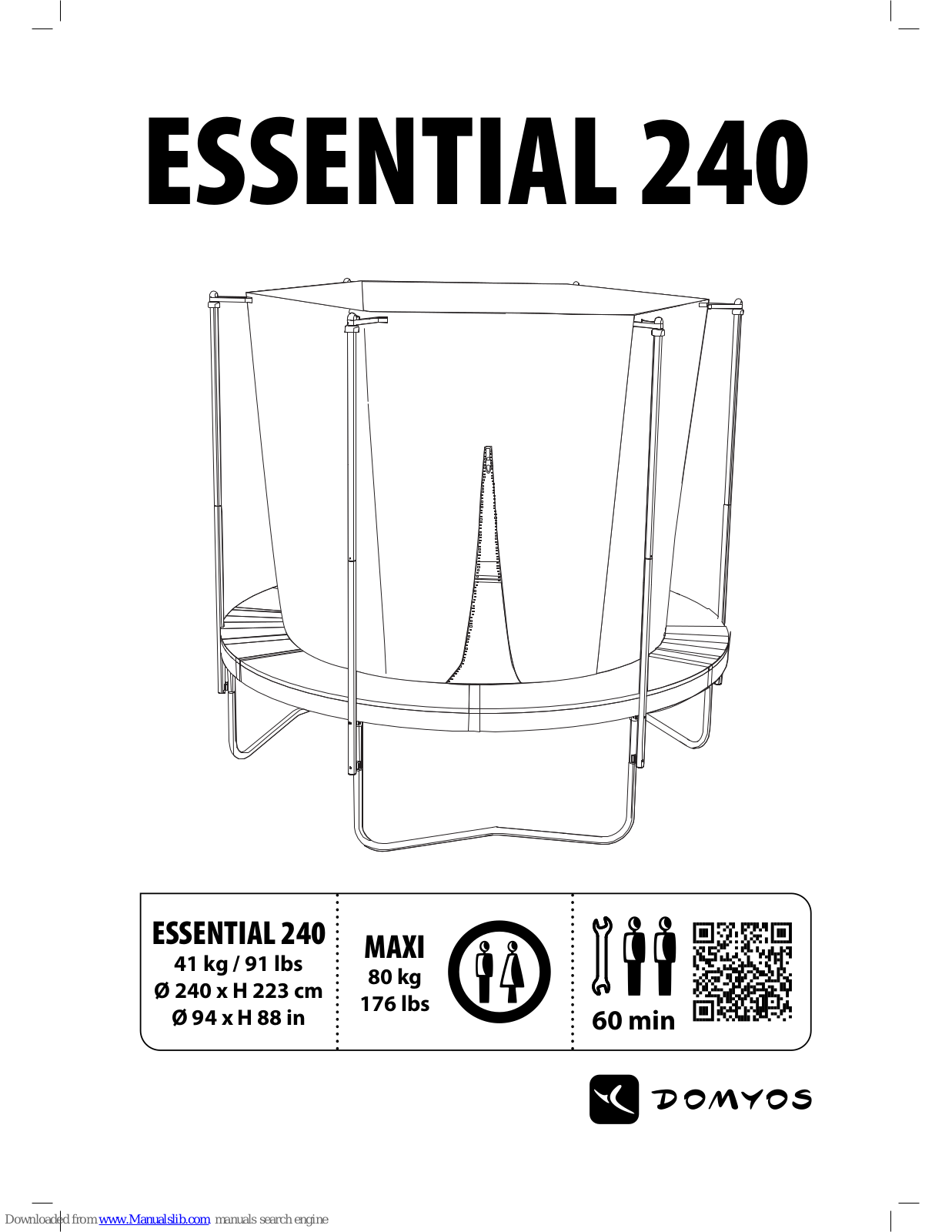 Domyos ESSENTIAL 240 Instruction Manual