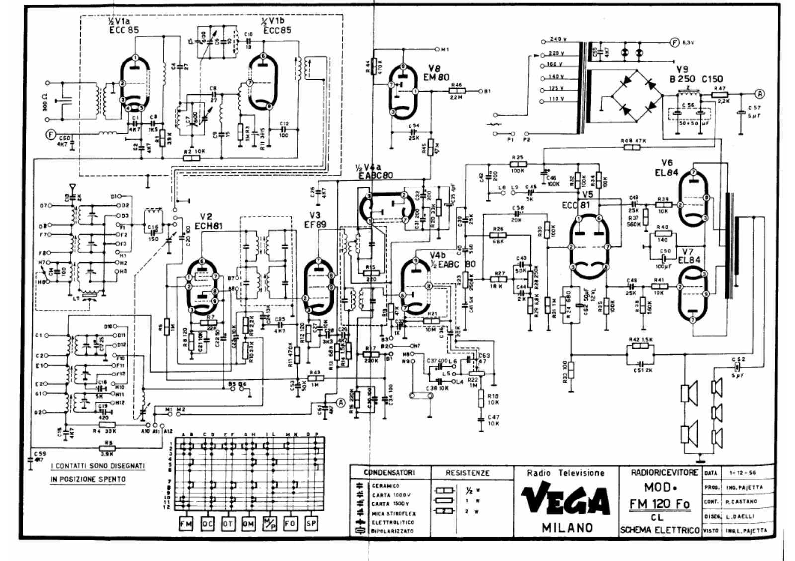 Vega fm120 schematic