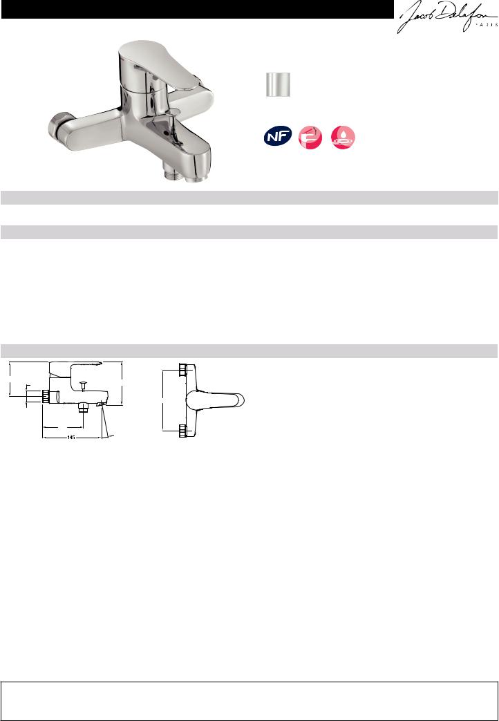 Jacob Delafon JULY E16031-4-CP Datasheet