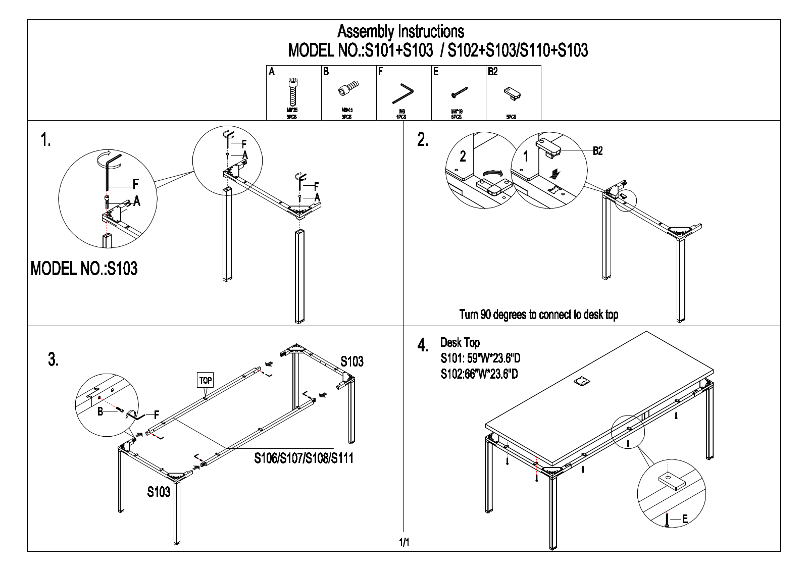 Boss S110WT, S110 Assembly Guide