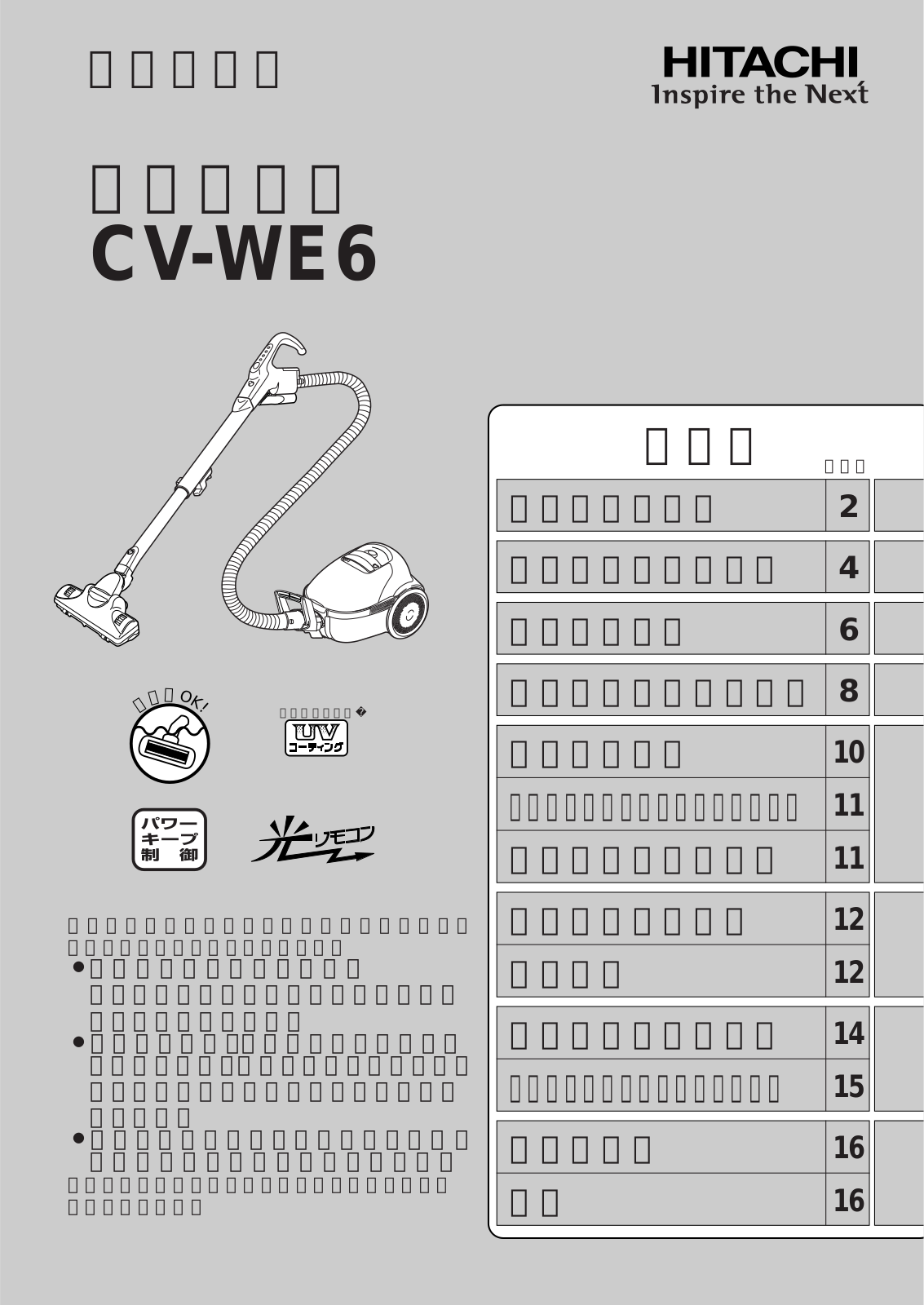 Hitachi CV-WE6 User guide