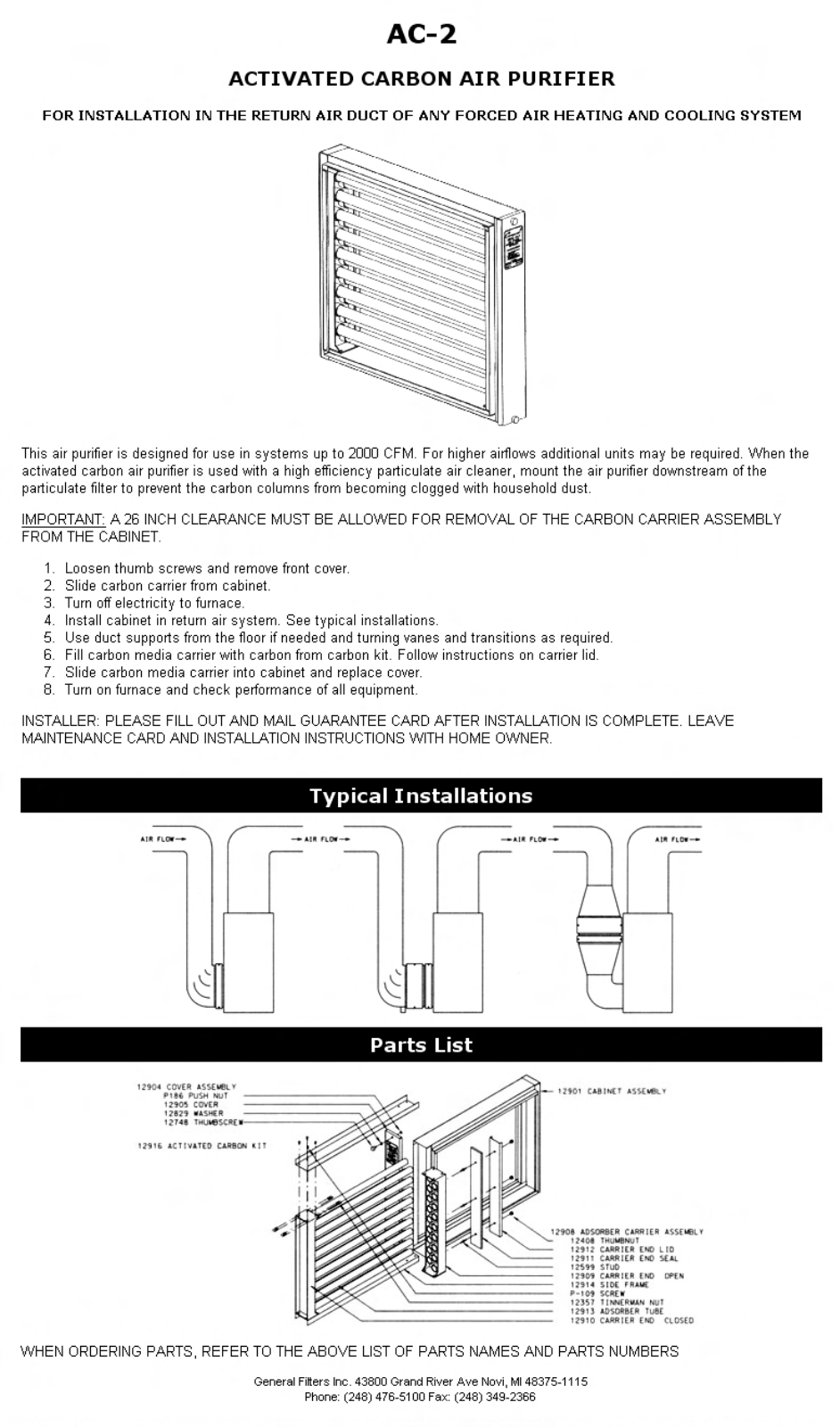 General Ac-2 Owner's Manual