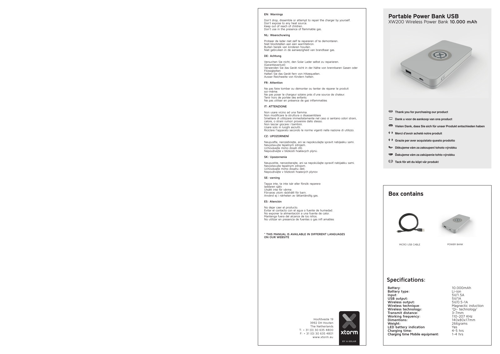 Xtorm by A-Solar XW200 Data Sheet