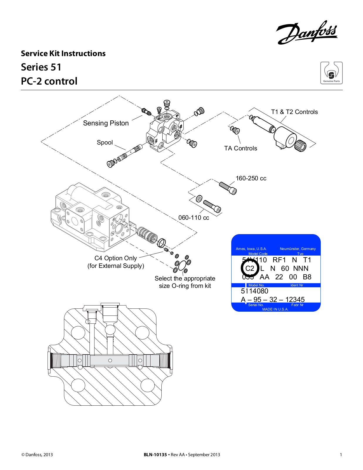 Danfoss PC-2 control Installation guide