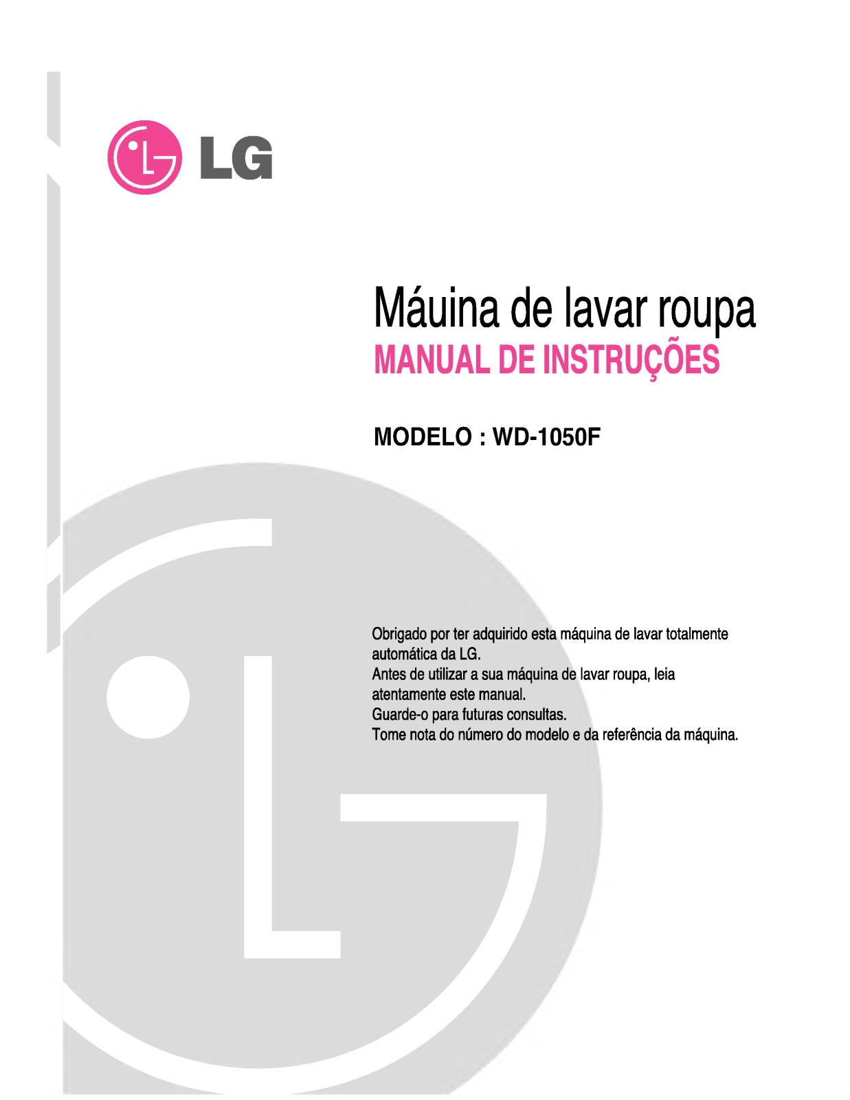 Lg WD-1050F User Manual