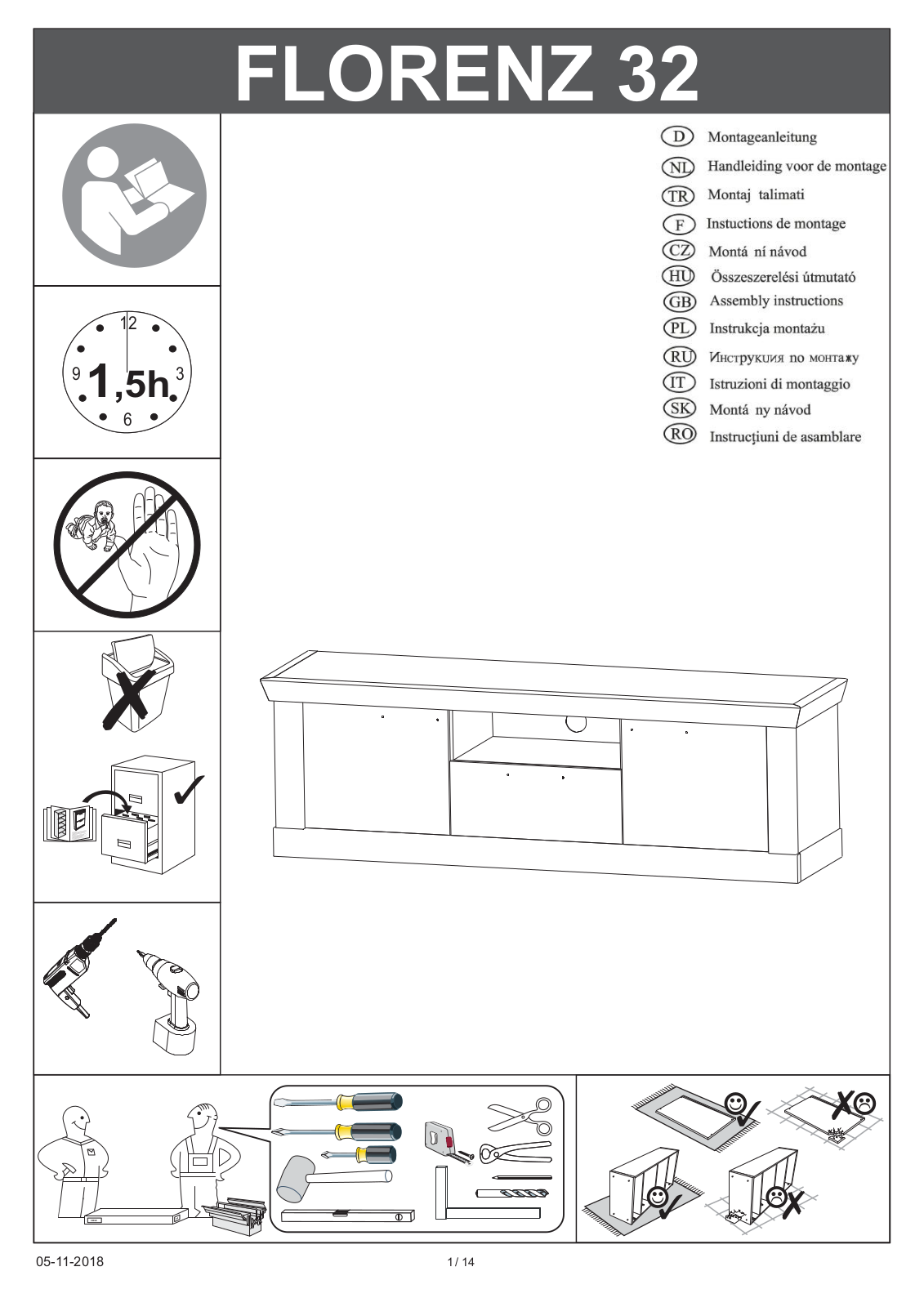 Home affaire Florenz 32 Assembly instructions