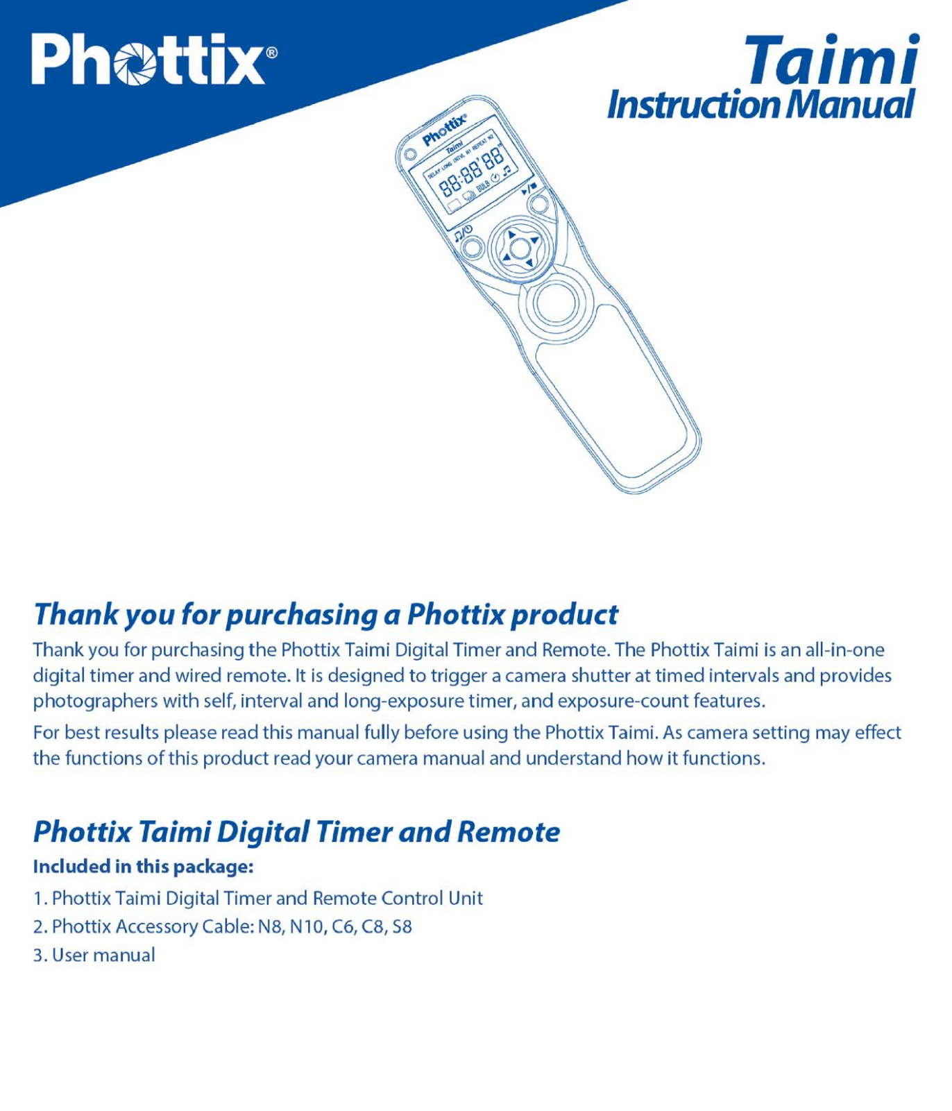 Phottix Taimi User Manual