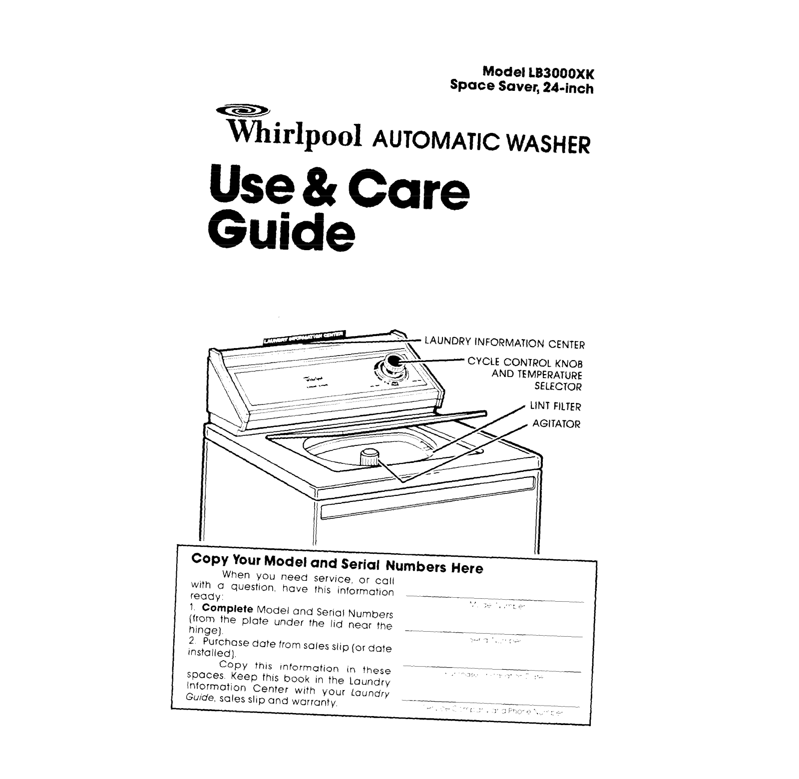 Whirlpool LB3000XK User Manual - ManualMachine.com