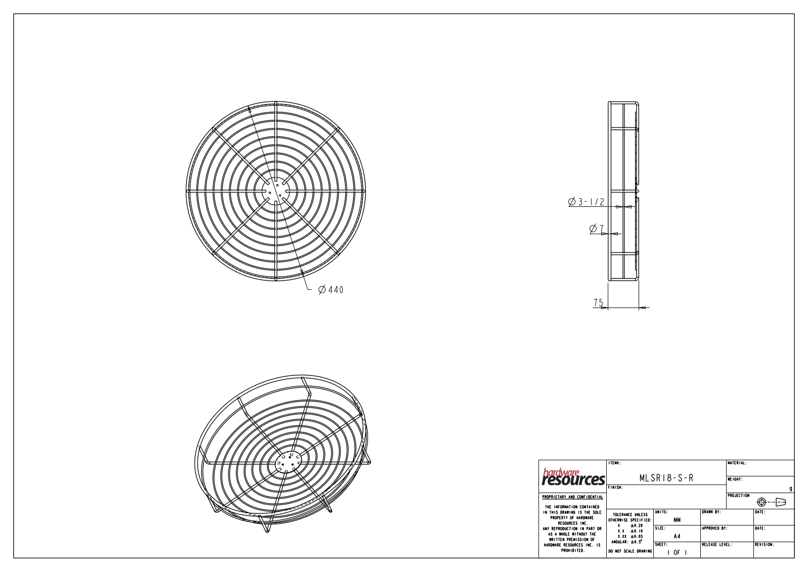 Hardware Resources HWSC1632 Dimensions - ManualMachine.com