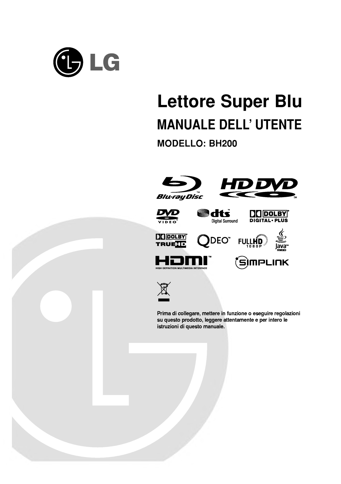 Lg BH200 User Manual