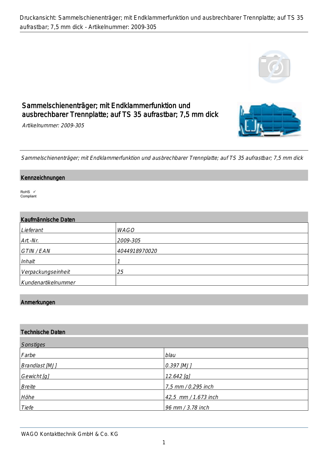 WAGO 2009-305 Datasheet - ManualMachine.com