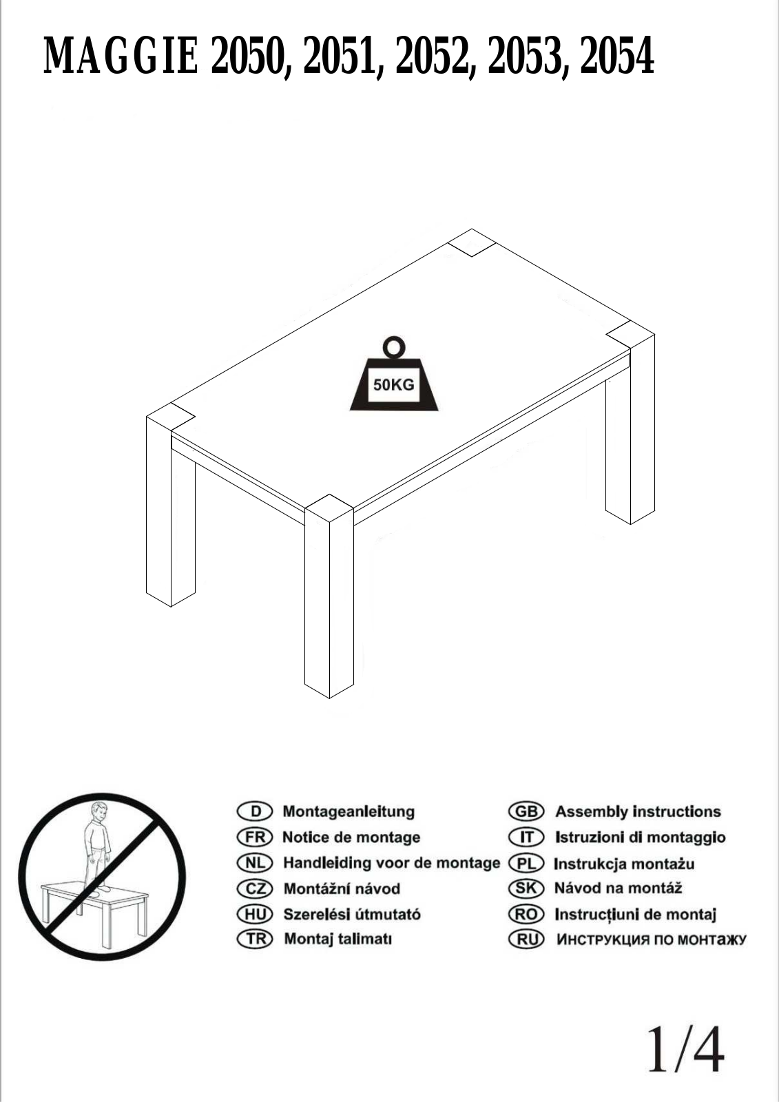 Home affaire Bine Assembly instructions