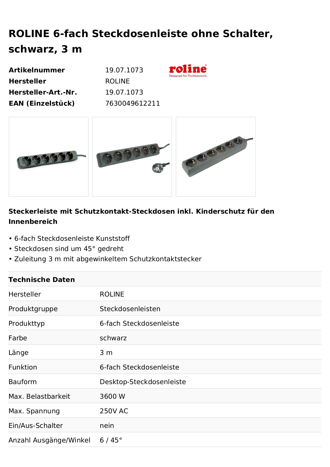 Roline 19.07.1073 User Manual