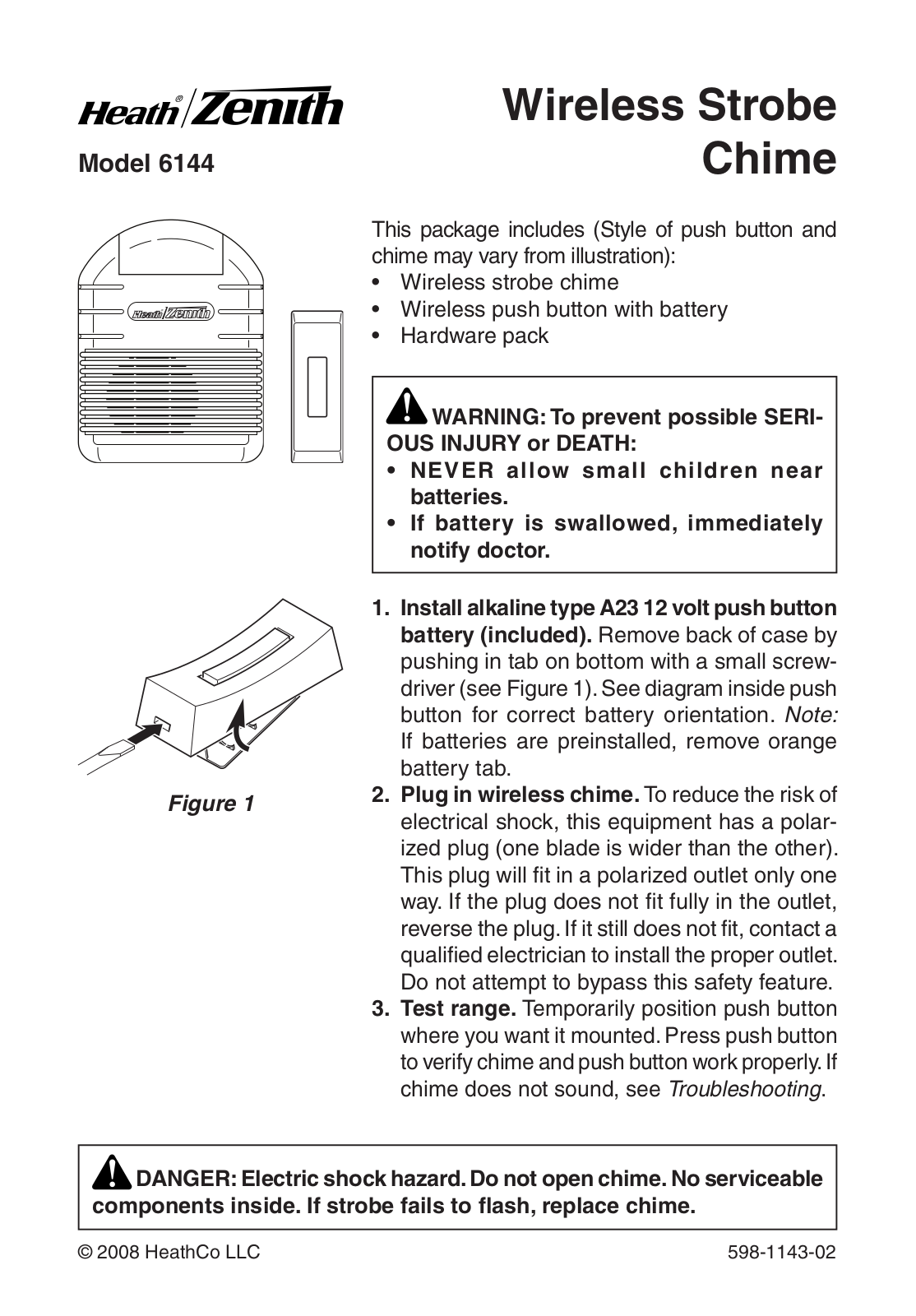 Heath Zenith 6144 User Manual