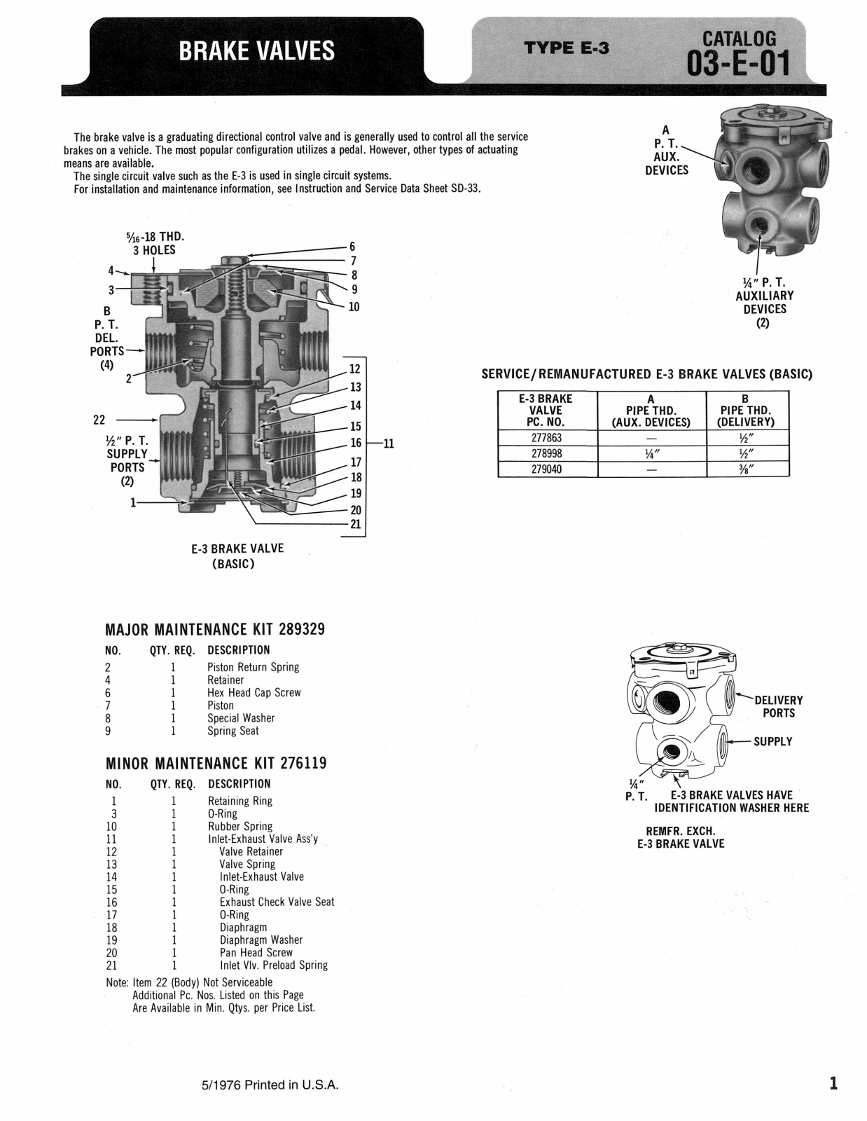 BENDIX 03-E-01 User Manual