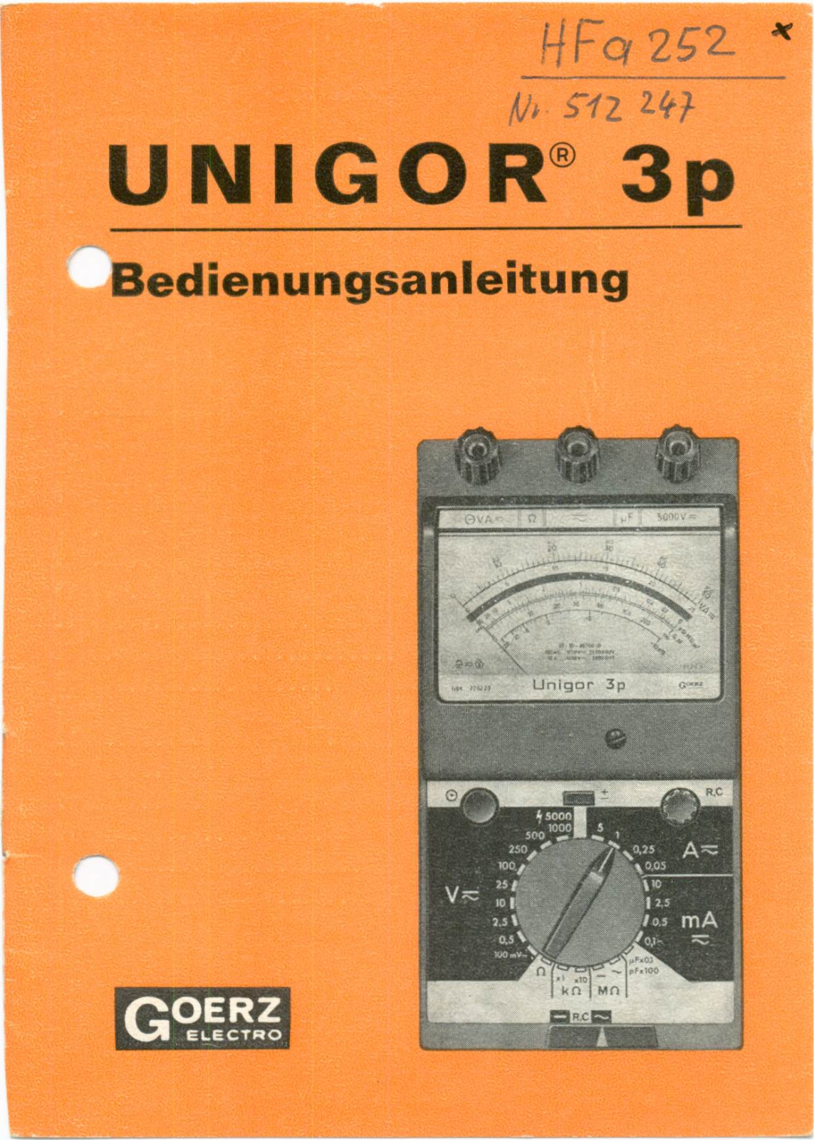 Goerz Electro unigor 3p schematic